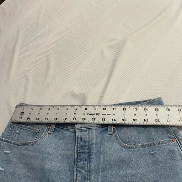 Paige Asher Rolled Cut Off Denim Shorts Size 29 - Picture 5 of 13